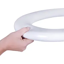 Assento Tampa Para Vaso Sanitário Almofada Convencional Oval Branco Astra TAJ/AS Foto mini  3