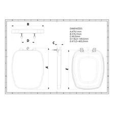 Assento Tampa para Vaso Sanitário Almofadado Compatível Prímula Cinza Claro Durín Foto mini 4
