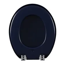 Assento Tampa Vaso Sanitário Almofadado Oval Azul Marinho Foto mini 4