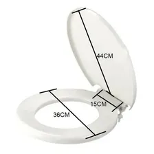 Assento Tampa Vaso Sanitário Universal Oval Creme Foto mini 3