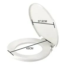 Assento Tampa Vaso Sanitário Universal Oval Creme Foto mini 2