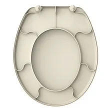 Assento Tampa Vaso Sanitário Universal Oval Creme Tupan Foto mini 3