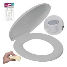 Assento Vaso Oval Almofadado + Parafusos Assento Sanitário Foto mini 1