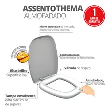 Assento Vaso Sanitário Modelo Durín Thema Verde Água Almofadado Foto mini 2