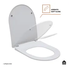 Assento Vaso Sanitário Termofixo Soft Close Amazonita Branco Foto mini 4