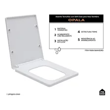 Assento Vaso Sanitário Termofixo Soft Close Opala Branco Foto mini 2