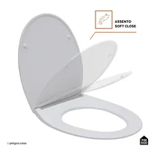 Assento Vaso Sanitário Termofixo Soft Close Titanita Branco Foto mini 4