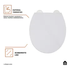 Assento Vaso Sanitário Termofixo Soft Close Titanita Branco Foto mini  3