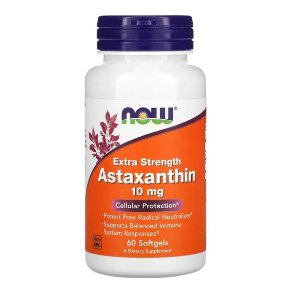 Astaxantina Astaxanthin 10mg 60 Softgels Now Sabor Neutro Foto 1