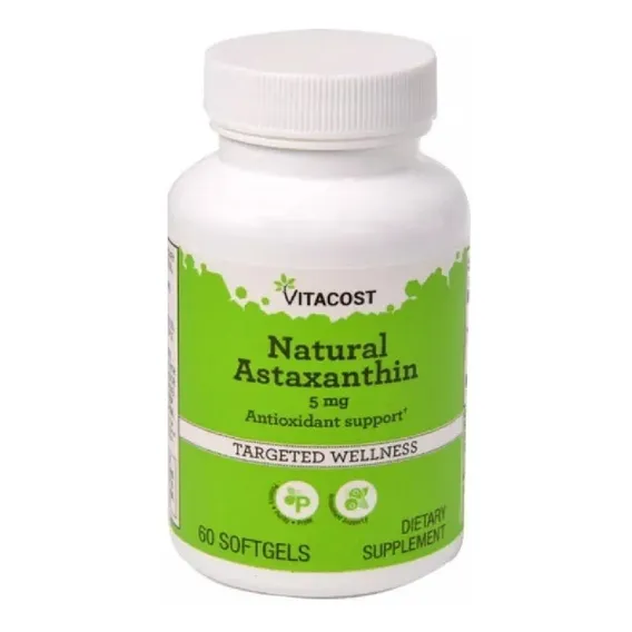 Astaxantina Natural 5mg 60 Softgels Vitacost Foto 1