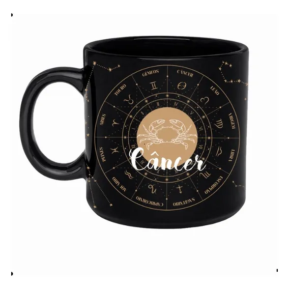 Astrologia Caneca Porcelana ZodĂaco Signo Câncer Horoscopo Foto 1