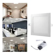 Asus Painel Plafon Embutir Quadrado 12W Luminaria Led 3000K Foto mini 1
