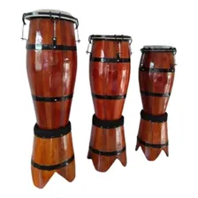 Atabaque Trio Madeira Tarraxa 90 -100 - 120cm Foto  mini 1