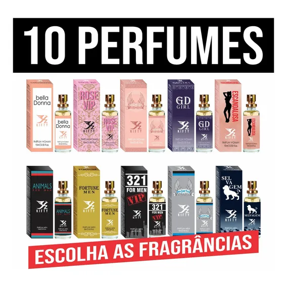 Atacado 10 Perfumes Kifty Parfum 15ml Foto 1