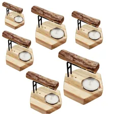 Atacado 12 Incensarios Palo Santo Fabricante Pinus Hexa Cor Natural Encerado Hexa 12 Foto mini  2