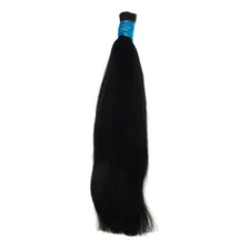 Atacadão do Cabelo Cabelo Humano Liso Natural 70 cm 100 g Cor Castanho Foto mini 1