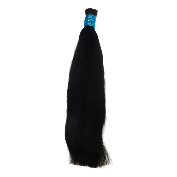 Atacadão do Cabelo Cabelo Humano Liso Natural 70 cm 100 g Cor Castanho Foto 1