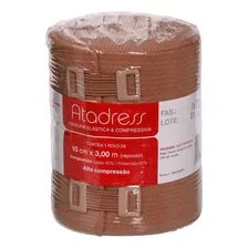 Atadura Elástica E Compressiva 10cm X 3m Atamed Cor Bege Foto mini 1