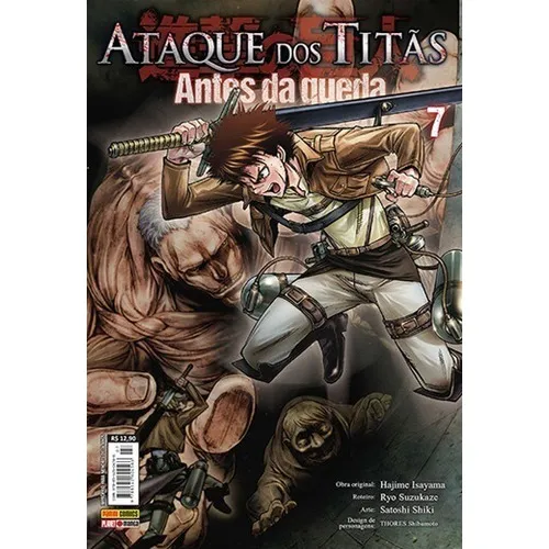 Ataque Dos Titãs - Antes Da Queda Vol 07: Ataque Dos Titãs - Antes Da Queda Vol 07, De Hajime Isayama, Ryo Suzukaze, Satoshi Shiki, Thores Shibamoto. Editora Panini, Capa Mole Em Português, 2016 Foto 1