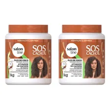 Ativador Cachos Salon Line 1kg Sos Cachos Oleo Coco - 2un Foto  mini 1