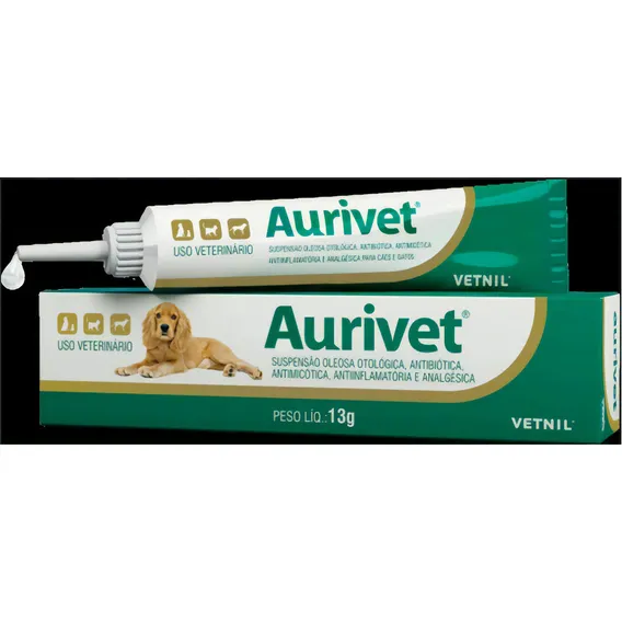 Aurivet Pomada 13g Vetnil Otites Cães E Gatos Sabor Sem Sabor Foto 1