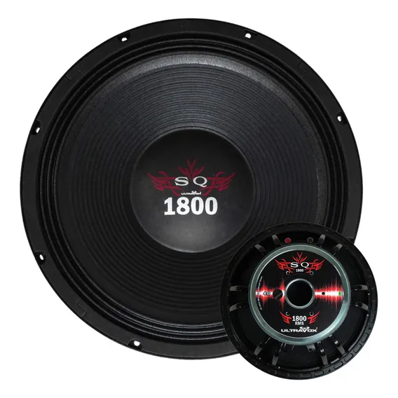 Auto Falante 15 Polegadas Woofer Ultravox 3600 W Sq 1800 Foto 1