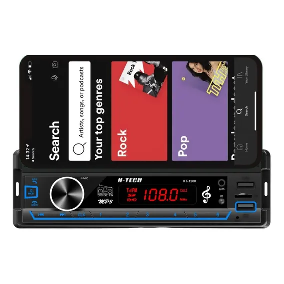Auto Radio Bt Com Suporte De Celular App Conect Tipo Pioneer Foto 1