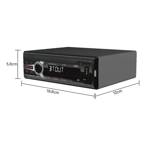 Auto Rádio Som Automotivo Bluetooth Mp3 Player Usb Fm Sd Aux Foto 1