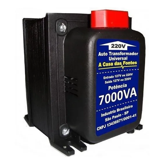 Auto Transformador Tomadas 7000va 220 110v Foto 1