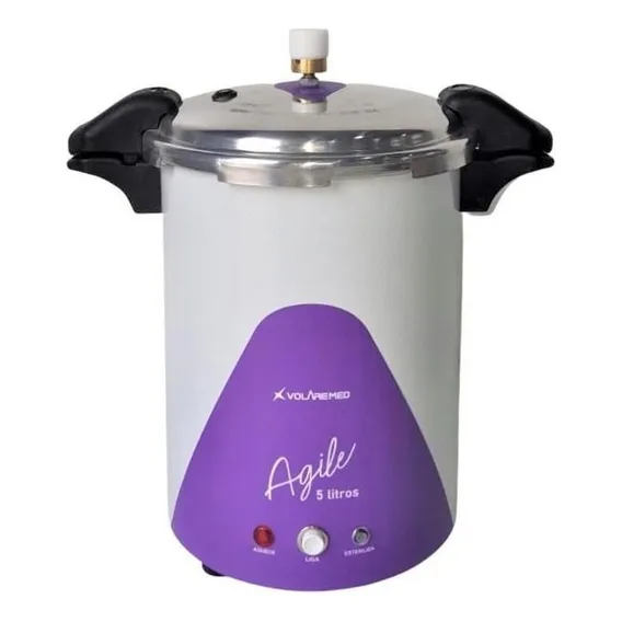 Autoclave Vertical Anal贸gica 05 Litros Roxa 110v- Volaremed Foto 1
