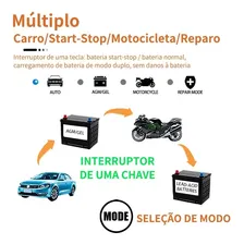 Auxiliar Partida Automotivo Carregador De Bateria Veicular Foto mini  3