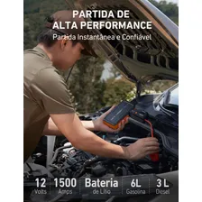 Auxiliar Partida Bomba Infladora Portatil Auxiliar Partida 1500mAh Power Bank Energia móvel multifuncional Mini compressor ar portatil bomba de inflação portátil com luz de emergência Foto mini  3