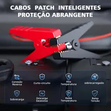 Auxiliar Partida Bomba Infladora Portatil Auxiliar Partida 8000mAh Power Bank Energia móvel multifuncional Mini compressor ar portatil bomba de inflação portátil com luz de emergência Foto mini 4