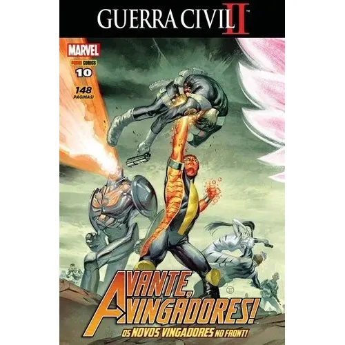 Avante, Vingadores!: Os Novos Vingadores No Front!, De Al Ewing. Série Avante, Vingadores! - 3ª Série, Vol. 10. Editora Panini, Capa Dura, Edição 1 Em Português, 2017 Foto 1
