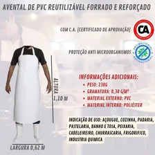 Avental Branco De Pvc Reforçado Peixaria Açougue Impermeavel Foto mini  2