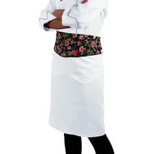 Avental Cintura Para Chef Cozinha Rosas Alpineias Wp Connect Foto mini 3