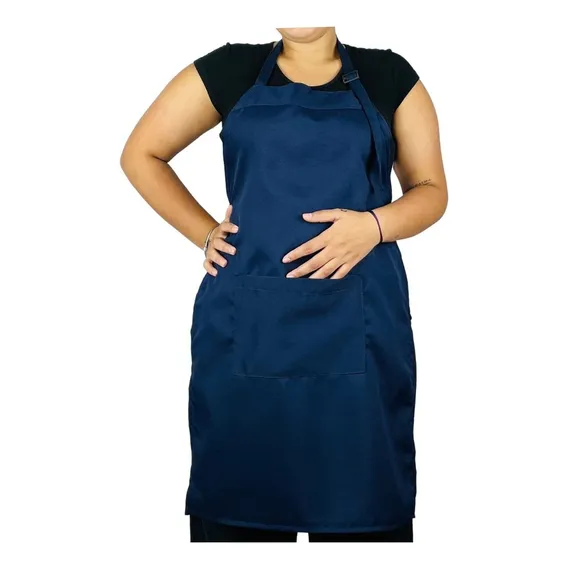 Avental Com Bolso Oxford Cores Cozinha Atacado Garçom Cor Azul-marinho Foto 1