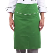 Avental Cozinheiro Meio Corpo Verde Vegano Chef Restaurante Foto mini 1