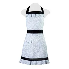 Avental De Cozinha Vizapi 70x75cm Rodado Tradicional Multico Cor Branco Foto mini 2