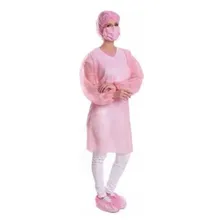 Avental Descartável Protdesc Tnt Rosa 20gm Manga Longa 10un Foto mini  3