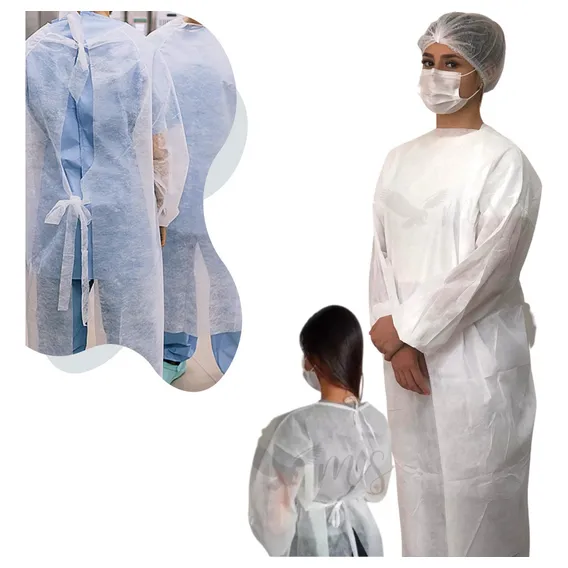 Avental Descartável Tnt 40gr De Manga Longa Kit C/ 10 Foto 1