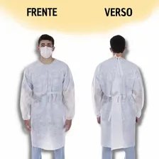 Avental Descartável Tnt 40gr De Manga Longa Kit C/ 10 Foto mini 4