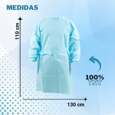 Avental Descartável Tnt Manga Longa Hospitalar 40g 10 Un Foto mini 4