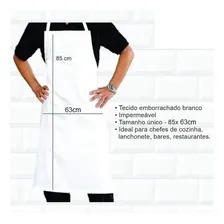 Avental Emborrachado Pequeno 85x63 Cm Lamare Cor Branco Foto mini 2