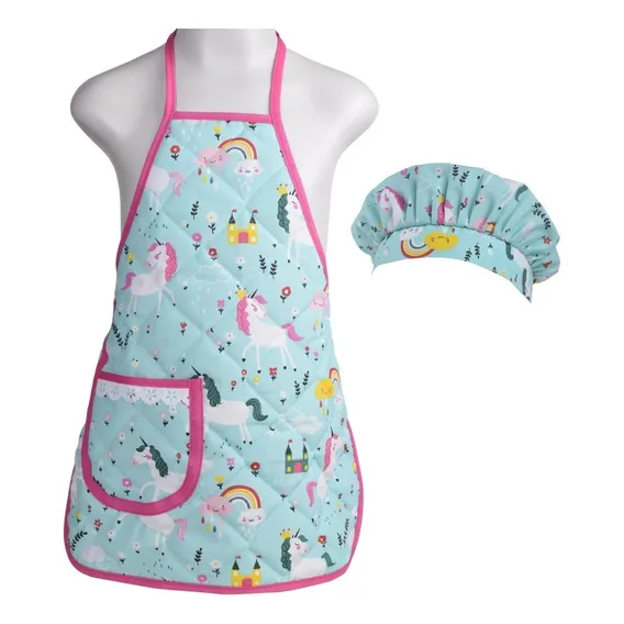 Avental Infantil Com Chap茅u De Cozinheiro Unic贸rnio Cor Unic贸rnio Real Foto 1