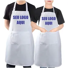 Avental Personalizado Com Seu Logo Cor Branco Foto mini 1