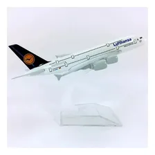 Avião Comercial Airbus / Boeing - Miniatura De Metal - 15cm Cor Lufthansa - Airbus A380 Foto mini 4