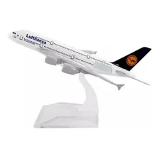 Avião Comercial Airbus / Boeing - Miniatura De Metal - 15cm Cor Lufthansa - Airbus A380 Foto mini  3