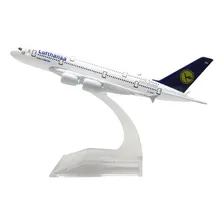 Avião Comercial Airbus / Boeing - Miniatura De Metal - 15cm Cor Lufthansa - Airbus A380 Foto  mini 1