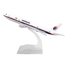 Avião Comercial Airbus / Boeing - Miniatura De Metal - 15cm Cor Malaysia Airlines - Boeing 777 Foto mini  2